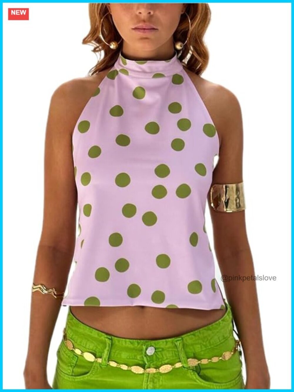 Backless Halter Top Mock Neck Boho Floral Tank Top Going Out Club Party Top